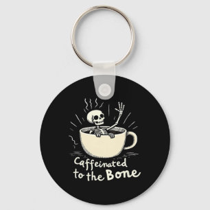 Llavero Cafeinada Al Bon Funny Skeleton Coffee Lover