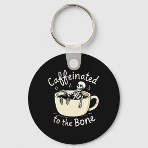 Llavero Cafeinada Al Bon Funny Skeleton Coffee Lover