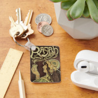 Cafetería vintage de Art Nouveau Rajah, mujer con 