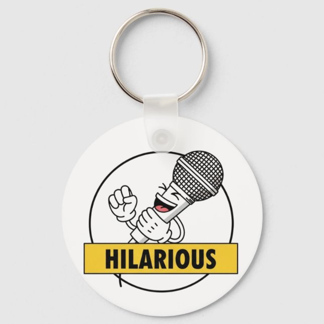 Llavero Caída de micrófono hilarante (Anverso)