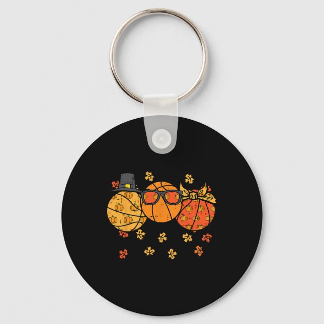 Llavero Caída de peregrinos en otoño en baloncesto de Acci (Anverso)