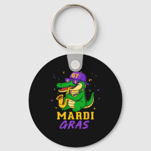 Llavero Caimán de Mardi Gras para niños y jóvenes