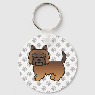 Llavero Cairn Terrier Castaño Rojo Atigrado Perro De Dibuj