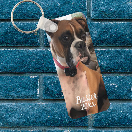 Llavero Caja de Boxer Foto Tipografía Blanca Personalizar