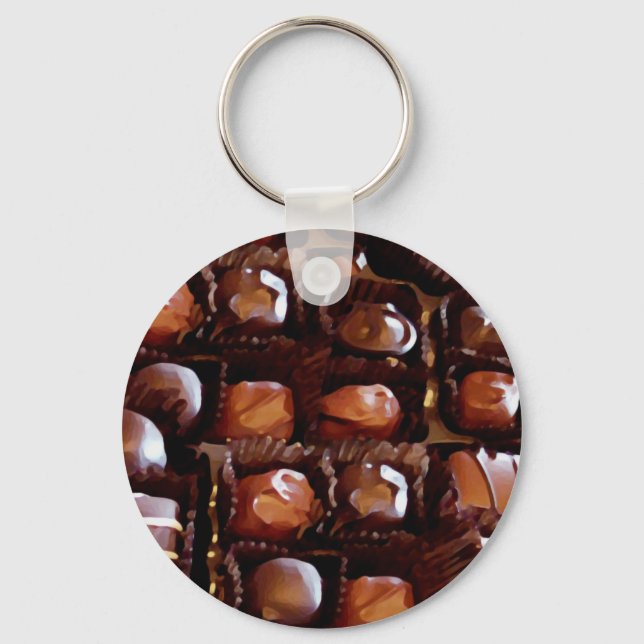 Llavero Caja de chocolate, dulce de chocolate tentador (Anverso)