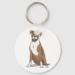 Llavero Caja de perro de dibujos animados adorable Boxer