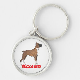 Llavero Caja de perro de dibujos animados lindo Boxer