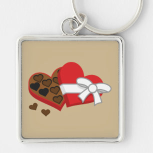 Llavero Caja de regalo de chocolate para el corazón - El d
