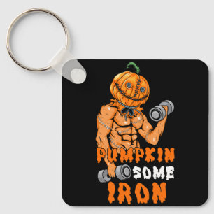 Llavero Calabaza algo de hierro Funny Halloween gimnasio