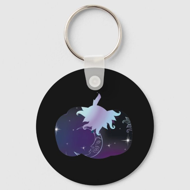 Llavero Calabaza azul oscuro (Anverso)