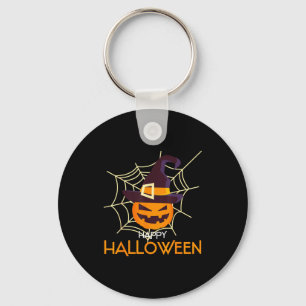 Llavero Calabaza cara jack o linterna araña telaraña hallo