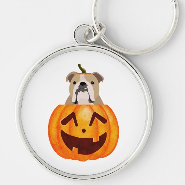 Llavero Calabaza de bulldog (Frente)