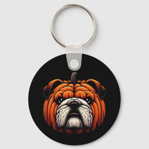 Llavero Calabaza de Bulldog inglés - Perro de Halloween