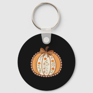 Llavero Calabaza de calabaza floral Preppy Lace Trendy Shi