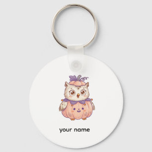 Llavero Calabaza de Halloween adorable búho Personalizado