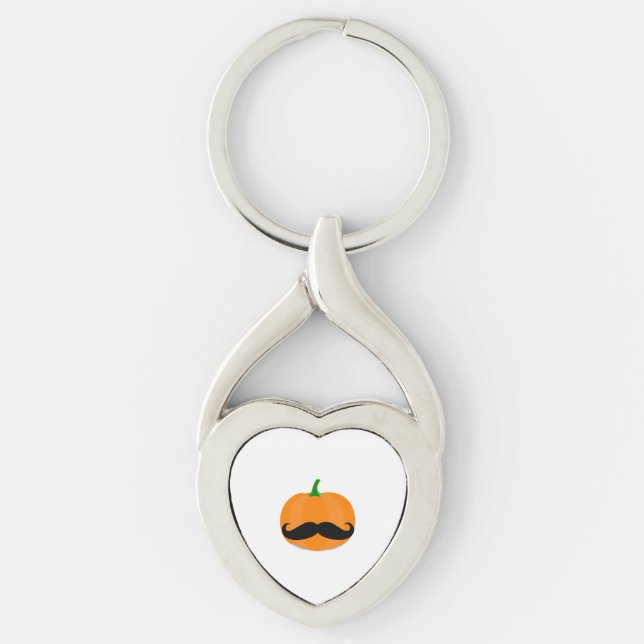 Llavero calabaza de halloween con barba (Anverso)