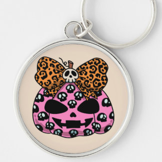 Llavero Calabaza de Halloween con patrón de calavera en la