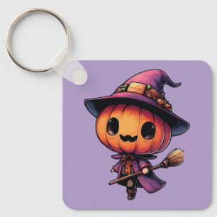 Llavero Calabaza de Halloween de bruja linda