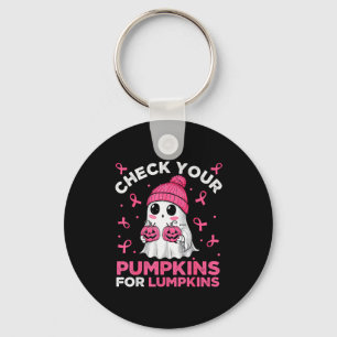Llavero Calabaza de Halloween de cáncer de mama Boo Ghost