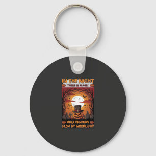 Llavero Calabaza de Halloween Nocturna Sombrero de Copa Mu