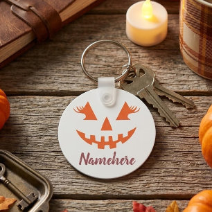 Llavero Calabaza de Halloween personalizada femenina Jack 