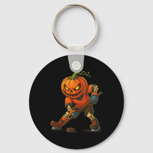 Llavero Calabaza de hockey sobre hielo cara de Halloween e