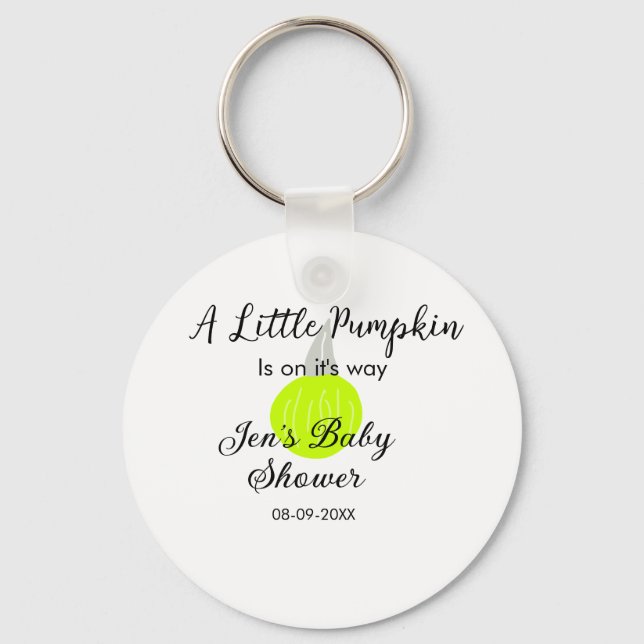 Llavero Calabaza de neón verde calabaza pequeña está en ca (Anverso)