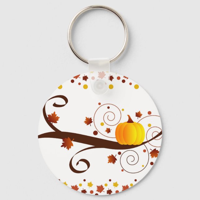Llavero Calabaza de otoño - Keychain (Anverso)