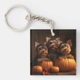Llavero Calabaza deslumbrante de Yorkshire Terrier Puppy A