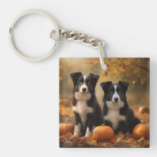 Llavero Calabaza deslumbrante del otoño boreal Collie Pupp