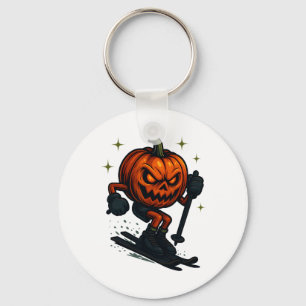 Llavero Calabaza espeluznante de Halloween mostrando habil