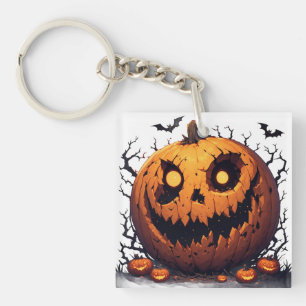 Llavero Calabaza Gigante de Jack O Lantern con Sonrisa sin
