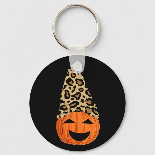 Llavero Calabaza Gorra Cute Leopardo (Anverso)