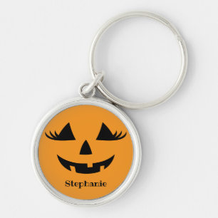 Llavero Calabaza Jack O Lantern Con Nombre