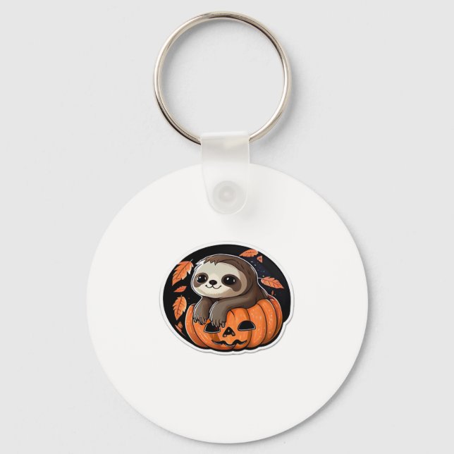 Llavero calabaza lenta Halloween pegatina camiseta sobredi (Anverso)
