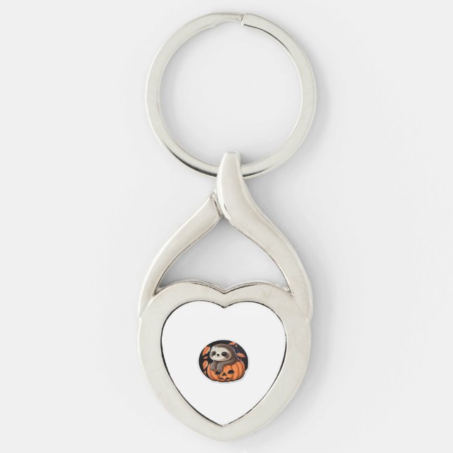 Llavero calabaza lenta Halloween pegatina camiseta sobredi (Anverso)