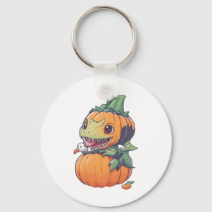 Llavero calabaza loca tratando de comer espeluznante