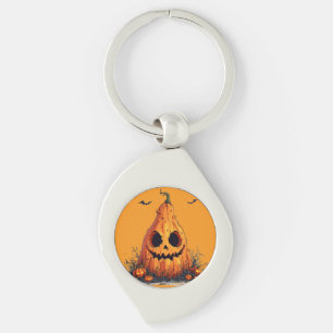Llavero Calabaza sonriente con expresión fantasmal