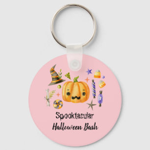 Llavero Calabaza Spooktacular Halloween Bash Fiesta Rosa