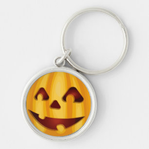Llavero Calabaza tallada sonriendo diseño de Halloween