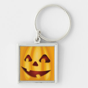 Llavero Calabaza tallada sonriendo diseño de Halloween