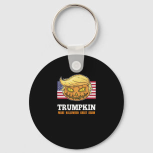 Llavero Calabaza Trumpkin Halloween con diseño de bandera