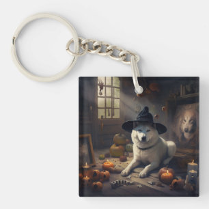 Llavero Calabazas Akita Halloween de Terror