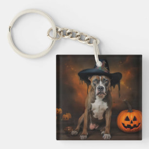 Llavero Calabazas American Staffordshire Halloween Espeluz