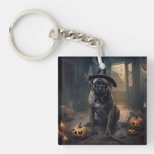 Llavero Calabazas Bullmastiff Halloween Espeluznantes