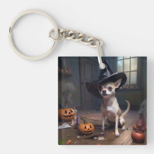 Llavero Calabazas Chihuahua Halloween Espeluznantes