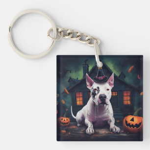 Llavero Calabazas de Bull Terrier Halloween dan miedo