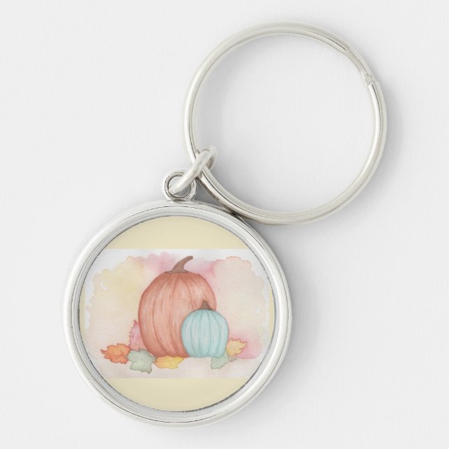 Llavero Calabazas de otoño y hojas (Frente)