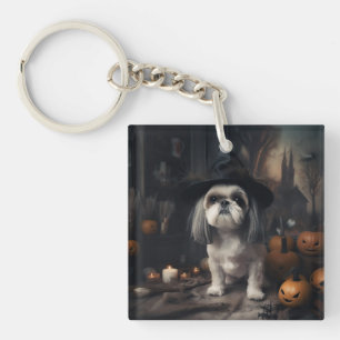 Llavero Calabazas Shih Tzu Halloween Asustadizas