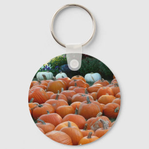 Llavero Calabazas y crisantemos Fotografía de la cosecha d